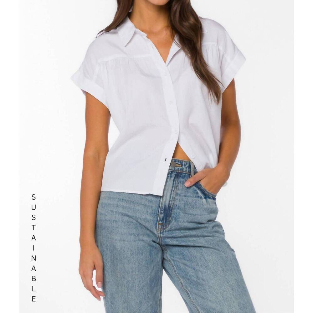NEW JAK & RAE xander button-down shirt in optic white
